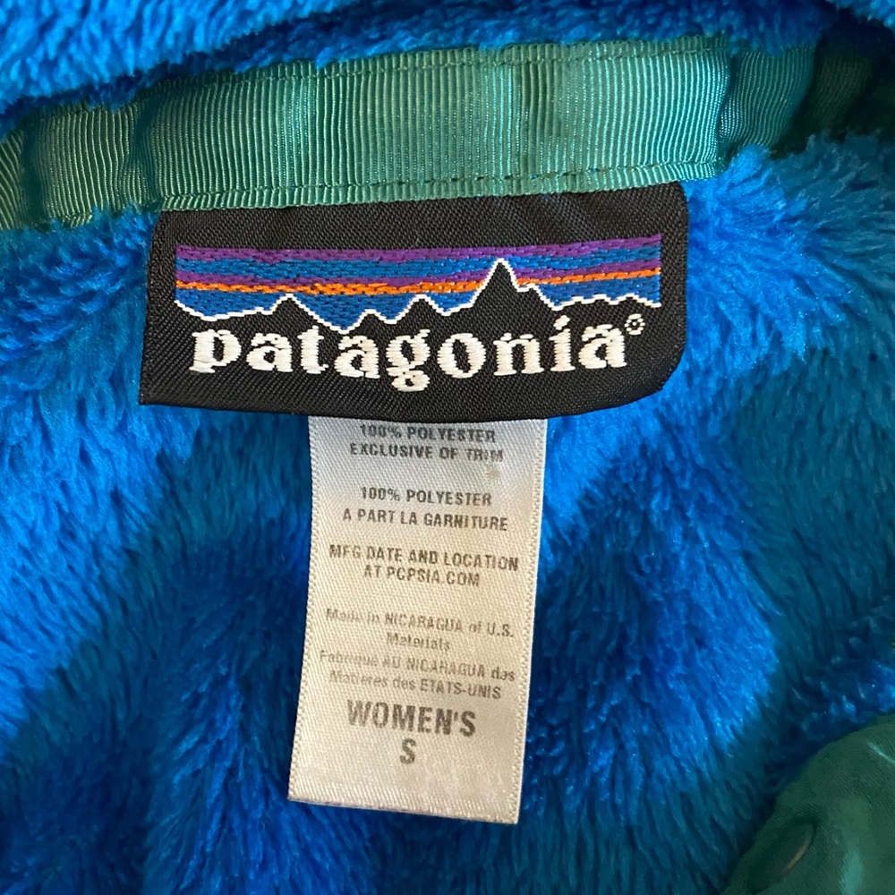 Patagonia Re-Tool Snap T Fleece Pullover PolarTec Thermal Blue Green Size S - Picture 13 of 14